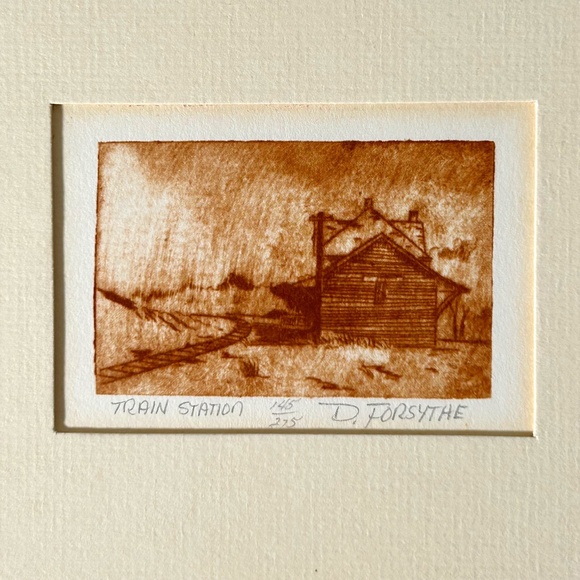 Limited Edition Matted Print "Train Station" 145/275 By Doug Forsythe - Picture 1 of 3